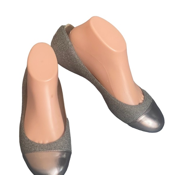 Authentic Jimmy Choo Grey Metallic ballet flats size 38 - Picture 4 of 15